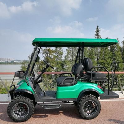 ऑफ रोड व्हील इलेक्ट्रिक गोल्फ कैडी 4 व्हील डिस्क ब्रेक 10 इंच TFT IP66 CARplay डिस्प्ले